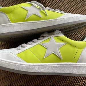 ShuShop Neon Yellow and White Sneakers